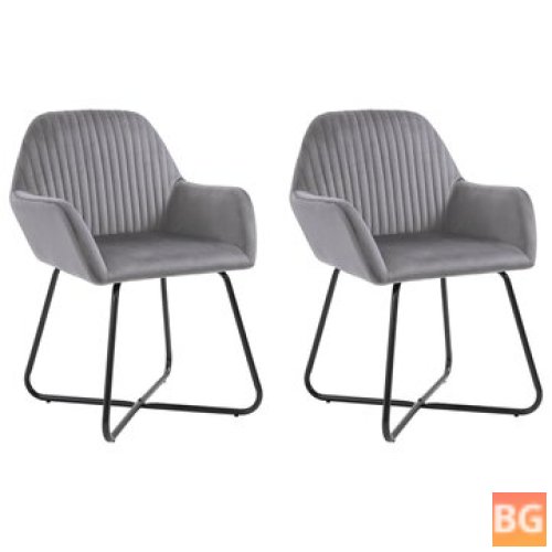 Gray Velvet Dining Chairs