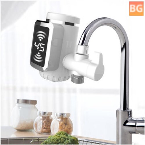 Rotatable LED Water Heater with Temp Display for Kitchen Faucet