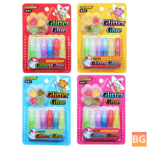 6-Pack of DIY Slime Jelly Glue Pens - Gift Collection