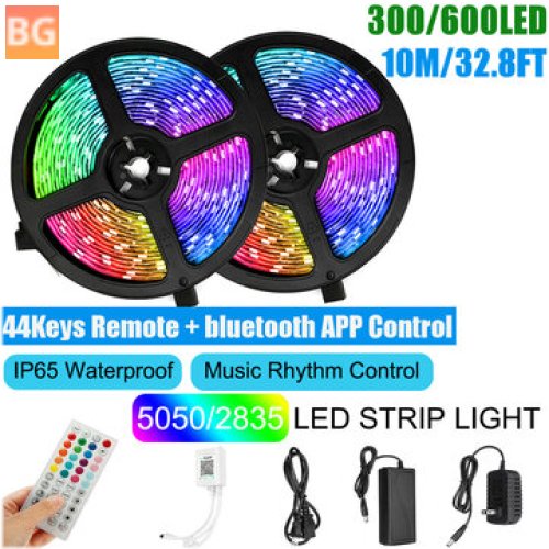 Smart RGB LED Strip Light with APP Control, Music Sync, Waterproof, and Remote. Perfect for Christmas Decorations