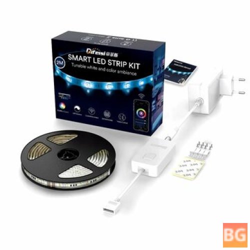 Smart LED Strip Light - 16M Colors, Wifi, 1-2m, US/EU Plug, Christmas