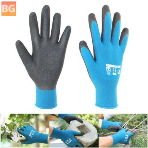 Waterproof Nylon Garden Housework Gloves with Sandy Coated Protection