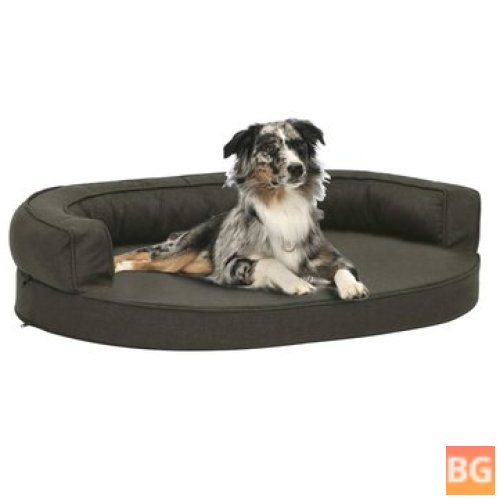 Dog Bed - ergonomic design - 75x53 cm - dark gray