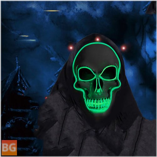 Halloween LED Light Skull Face Mask - Carnival Night Cosplay Costume