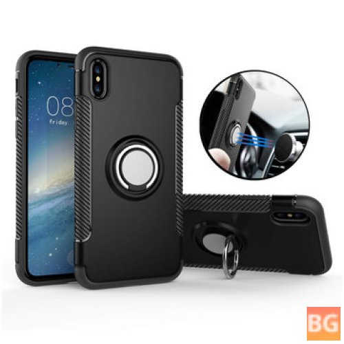 Back Cover for iPhone XS Max - Ring Grip Kickstand Stand Holder