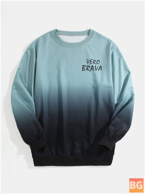Ombre Pullover for Men - Long Sleeve