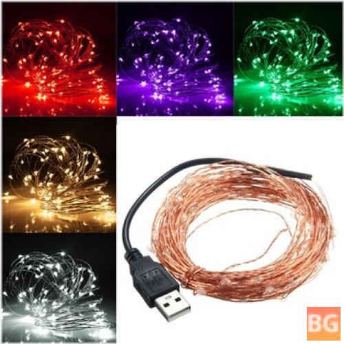 USB Copper Wire LED String Lights