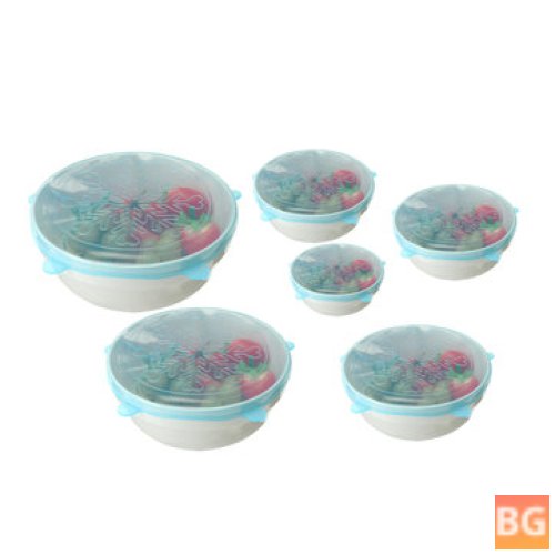 Colorful Silicone Bowl Wraps (6-Pack)