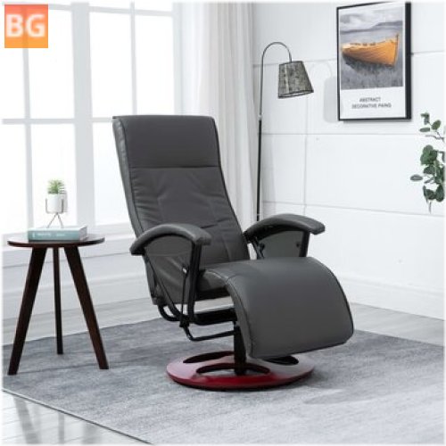 TV Armchair with Rotatable Leather