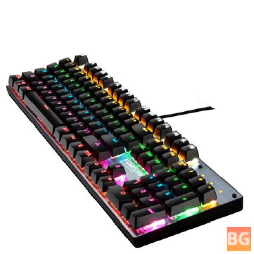 GT30 Wired Mechanical Keyboard - 104 Keys RGB Backlight Blue Switch - Waterproofd - USB Gaming Keyboard for Laptop Desktop PC
