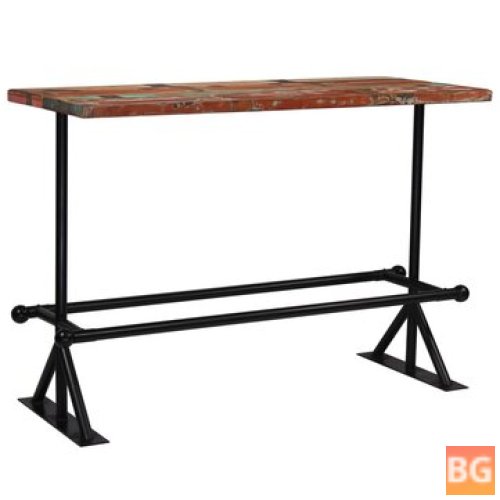 Multicolor Bar Table with reclaimed wood