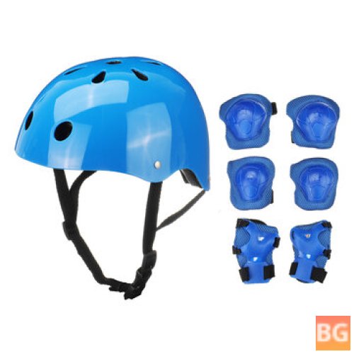 Skating Helmet for Boys and Girls - 7 Pieces