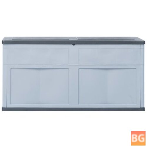 Garden Storage Box 84.5-gallon Gray Black