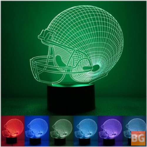3D Touch LED Desk Table Light - Colorful Rugby Hat
