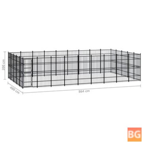 Outdoor Dog Kennel - 446.4 ft²