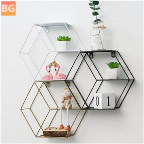 Metal Magazine Rack with Round Iron Frame - Home Office Wall Decoration