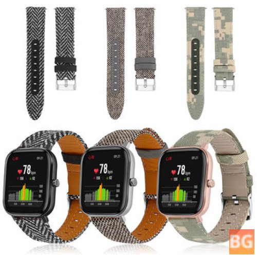 Canvas Watch Band for Samsung Galaxy 42/46/Active