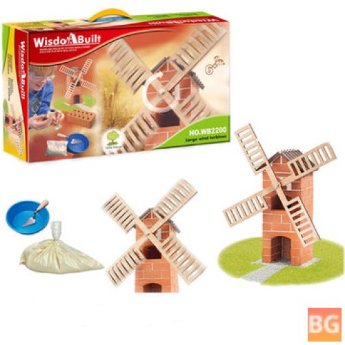 Wisdom Built DIY Model Building Windmill Construction Home Beach Toy