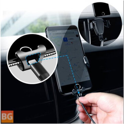 Gravity Linkage Car Air Vent Holder with 360° Rotatable Bracket - For iPhone XS XR X