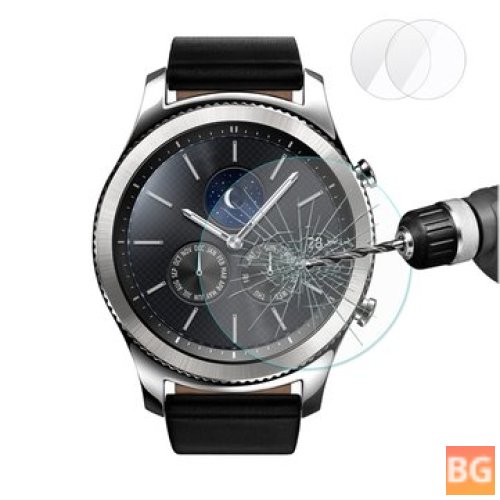 2 Pack Tempered Glass Screen Protector for Samsung Galaxy Gear S3 Frontier/Classic