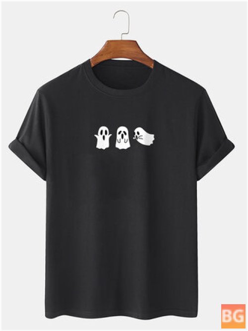 T-Shirt with a Ghost Printed Design