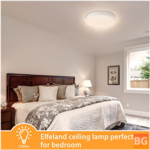 Elfeland 3000K Warm White Ceiling Lamp with IP54 Waterproof and 32 Pcs Beads