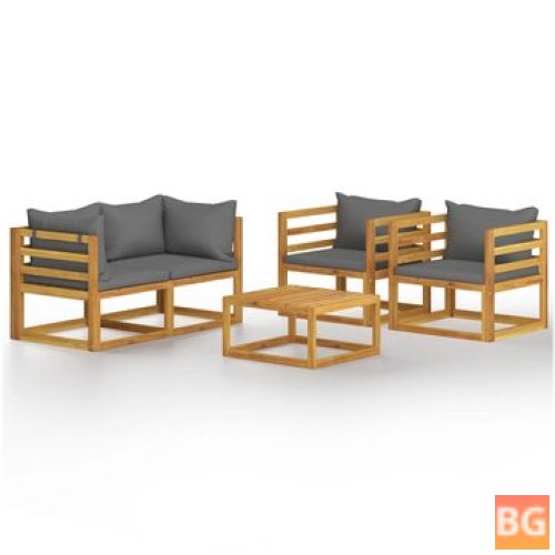 Garden Lounge Set with Cushion and Sofa