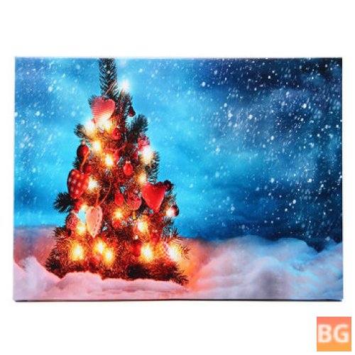 Christmas Tree with LED lights - 40 x 30cm