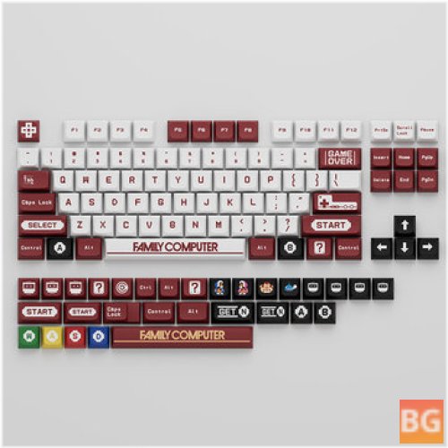 Red and White PBT Keycap Set for Mechanical Keyboards