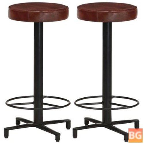 26-Inch Bar Stool in Real Leather