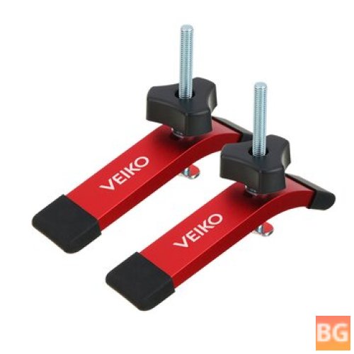 Quick-Action T-Track Hold Down Clamps for Router Drill Presses, CNC Table Saws - Set of Two