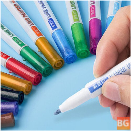 8/12 Colors Art Marker Set - Creative Pens with Outline - Mixed Colors