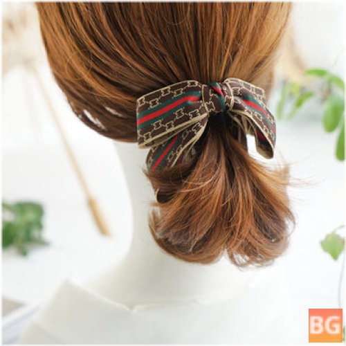 Banana Clip with Ribbon - Temperament Knotted Hairpin
