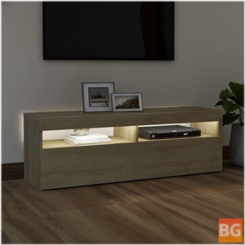 TV Cabinet with LED Lights - Sonoma Oak 47.2