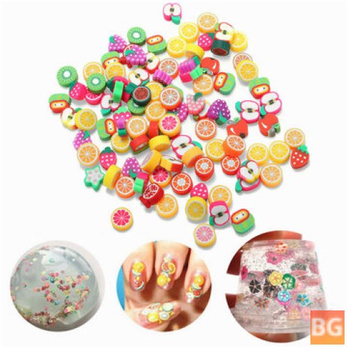 100PCS Customizable Slime Accessories - Flower, Toy, Nail, Ornament
