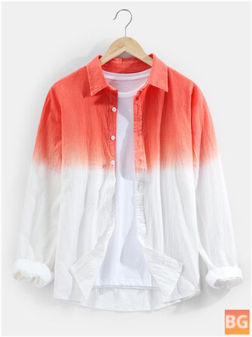 Two-Tone Ombre Casual Shirt