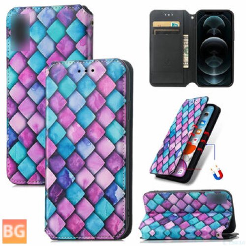 Colorful Magnetic Wallet Case for iPhone 13 Mini/13 Pro Max with Multi-Card Slot Stand