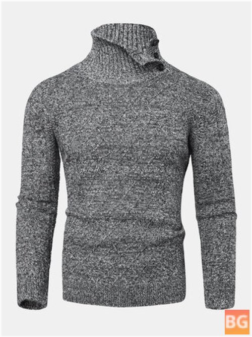 Color Long Sleeve Knitted Sweater for Men