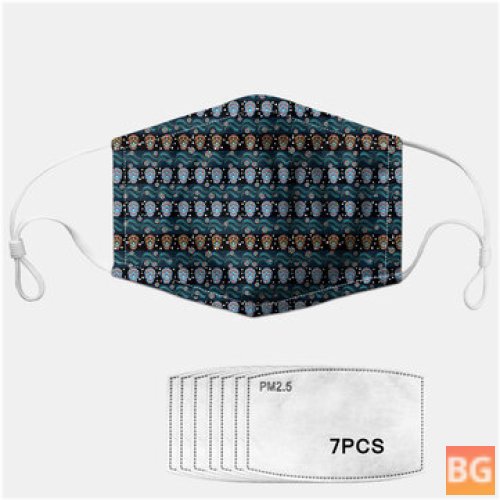 7-Piece Dust Mask for Ethnic Style Geometric Mask