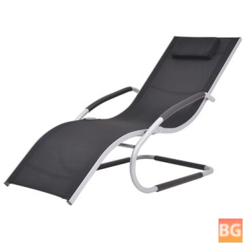 Sun Lounger with Pillow and Memory Foam