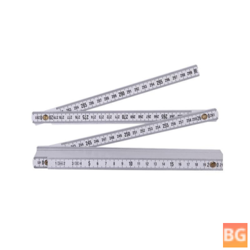 2M Folding Plastic Carpenter Ruler with Double Scale and 10 Locking Joints