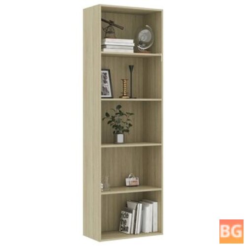 Sonoma Oak 23.6"x11.8"x74.4" Book Cabinet