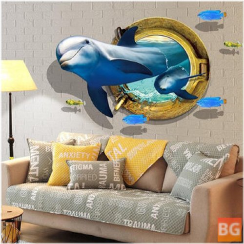 Miico 3D Dolphin Window Decor - PVC