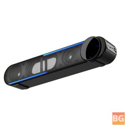 Havit M18 Speaker - Updated Version with Double Drivers HiFi Bass LED Light, USB Power Supply, Desktop Speaker, Computer Sound Bar