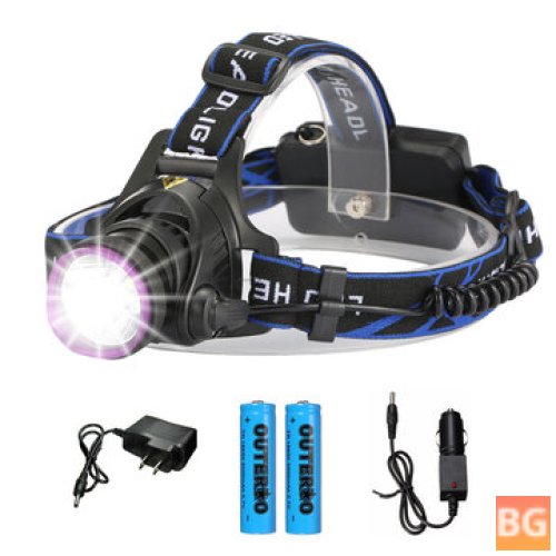 LED Headlamp - 2000lm - 3 Modes - 90° Adjustable - Super Bright - Flashlight for Running Camping Cycling US Plug
