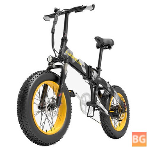LANKELEISI X2000PLUS 48V 12.8AH 100W Folding Electric Bicycle 20*4 Inches 100km Mileage Range Max Load 120-150kg