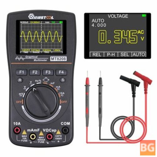 MT8208 Oscilloscope with 2.4 Inches Color Screen, 1MHz Bandwidth, 2.5Msps Sampling Rate - For DIY and Electronic Test