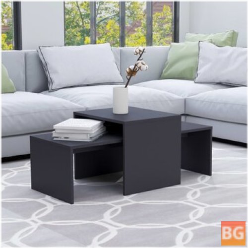 Gray Coffee Table Set with 39.4