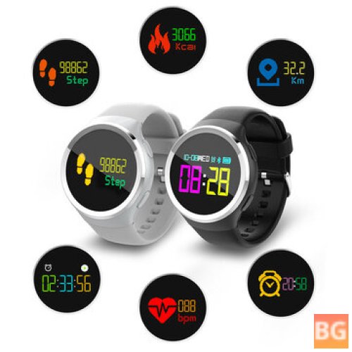 Q69 Touch Screen Waterproof Sports Wristwatch with Heart Rate Monitor