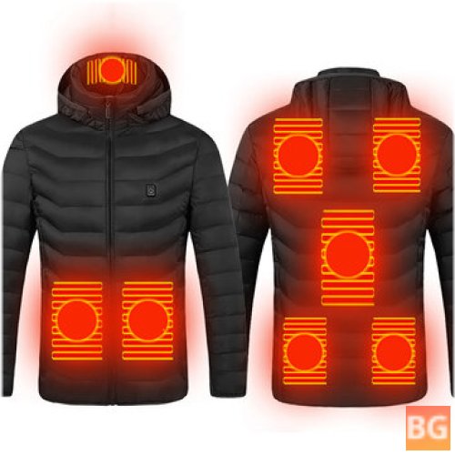 Winter Warm Hooded Jacket with 8 Heating Zones